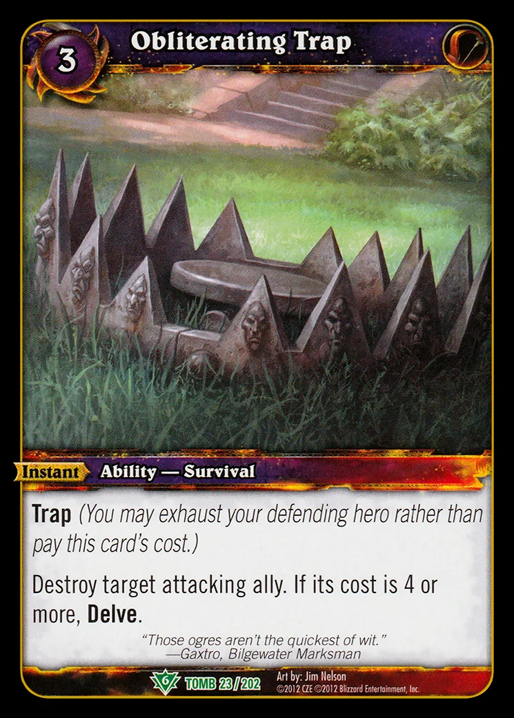 Card scan: Obliterating Trap