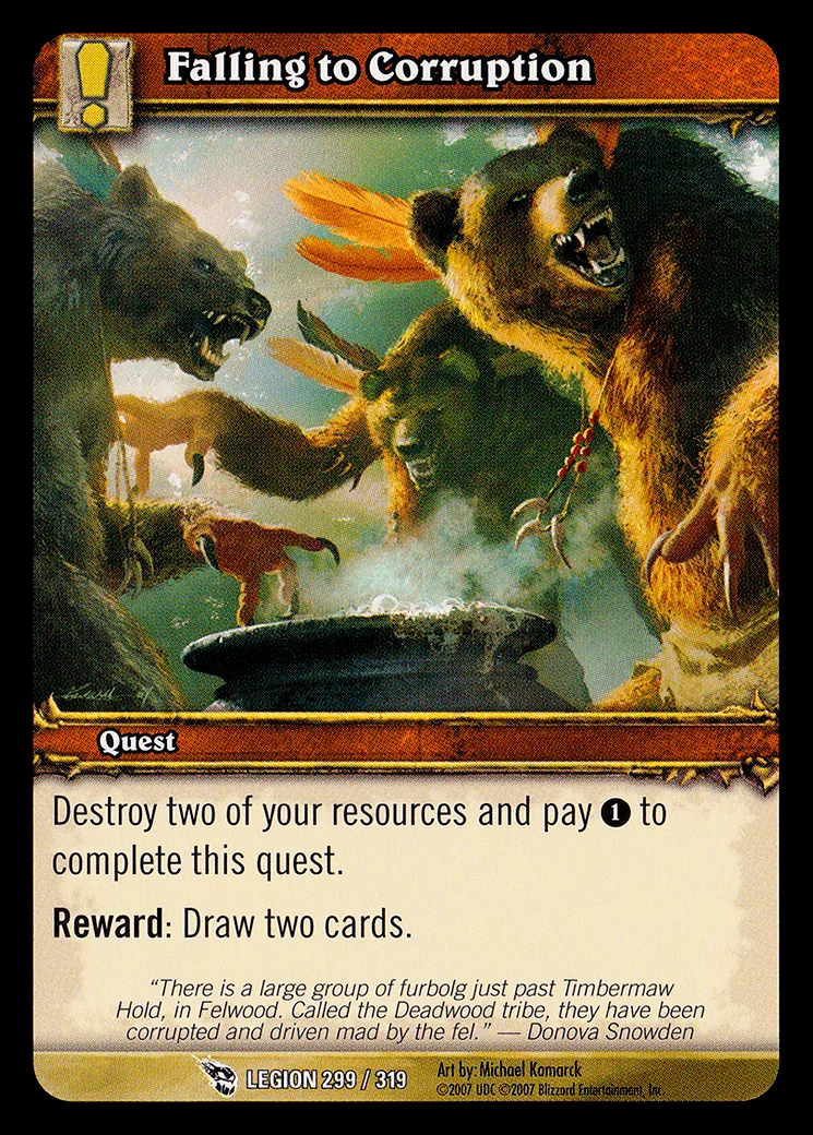 Card scan: Falling to Corruption