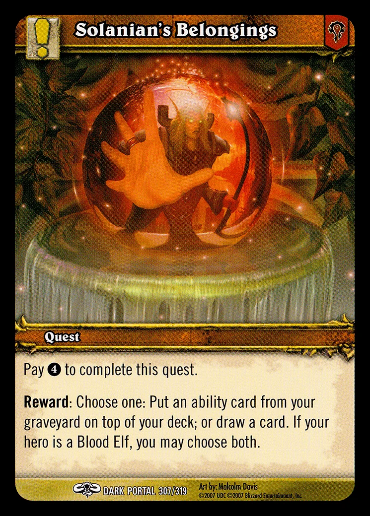 Card scan: Solanian's Belongings