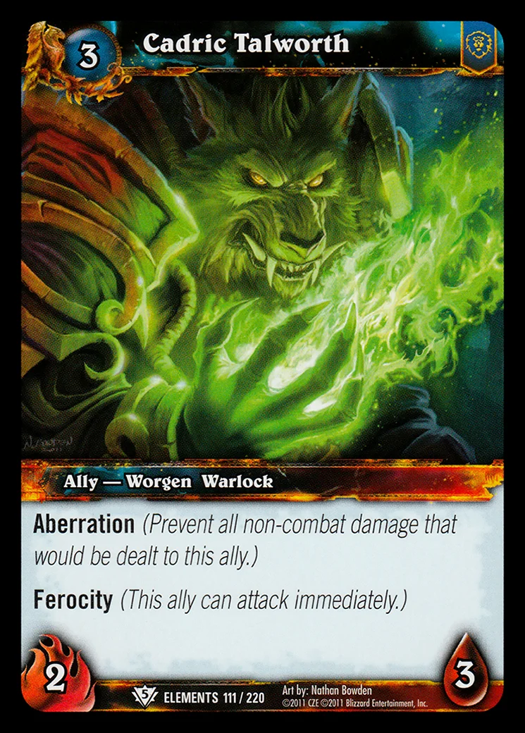 Card scan: Cadric Talworth