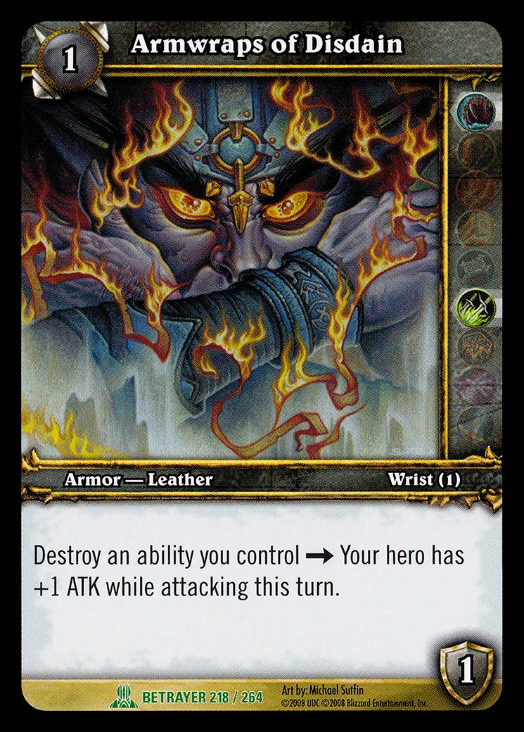 Card scan: Armwraps of Disdain
