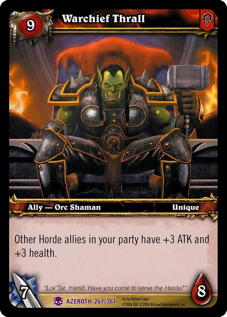 Card scan: Warchief Thrall