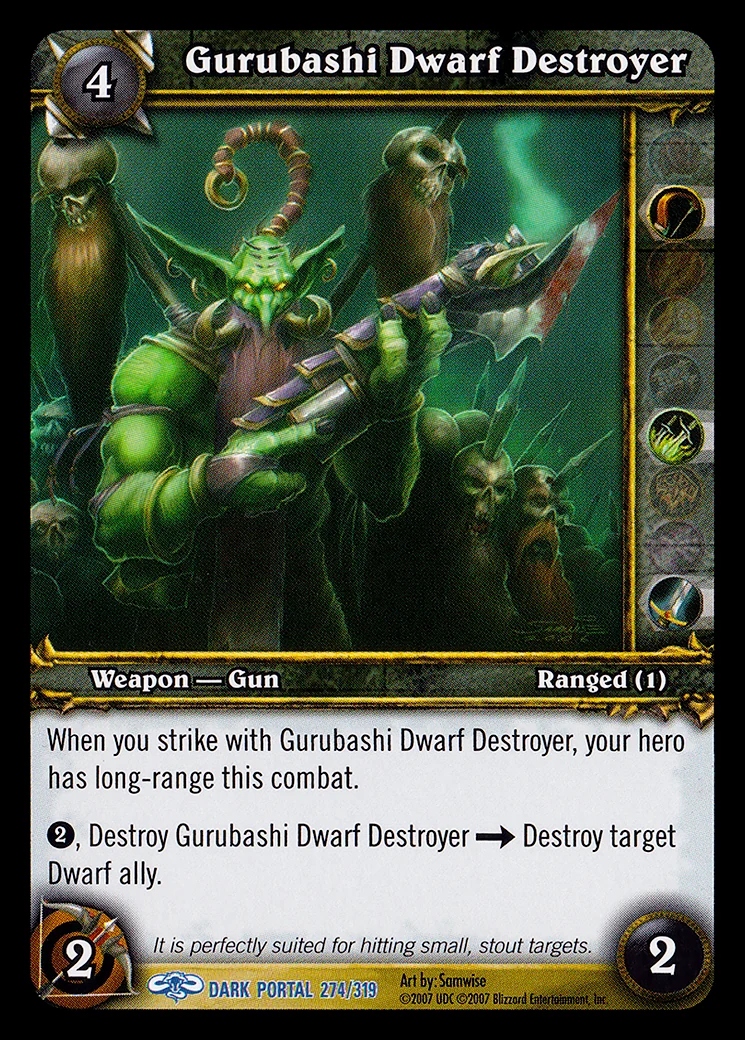 Card scan: Gurubashi Dwarf Destroyer