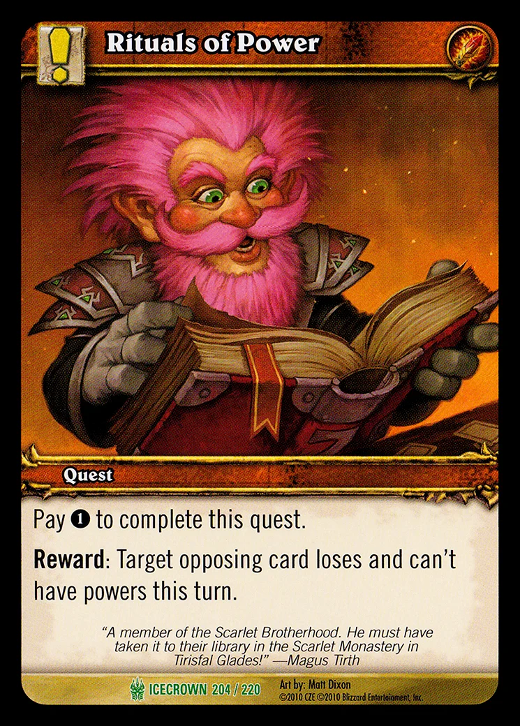 Card scan: Rituals of Power