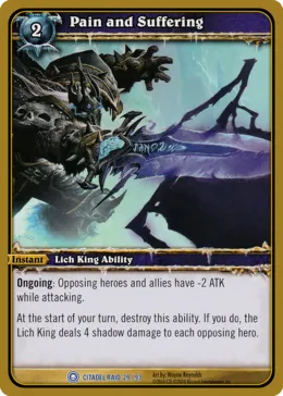 Card scan: Pain and Suffering