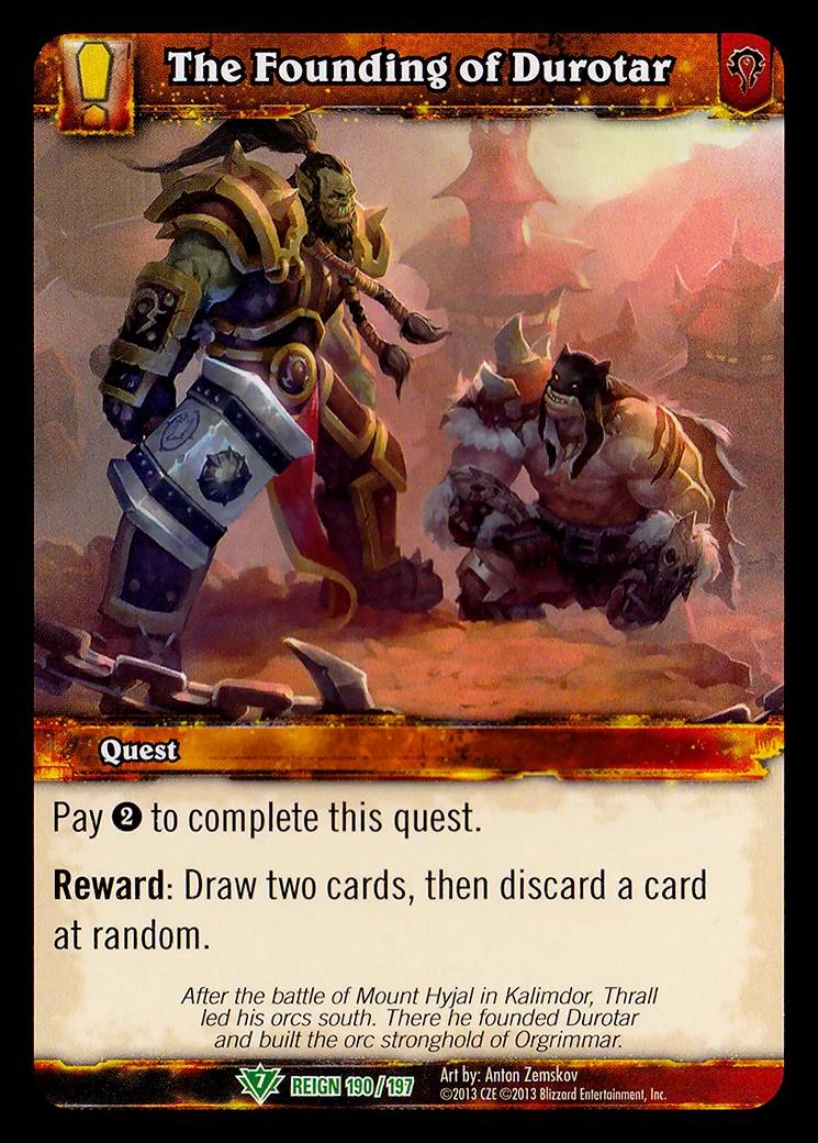 Card scan: The Founding of Durotar