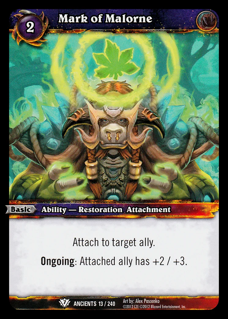 Card scan: Mark of Malorne