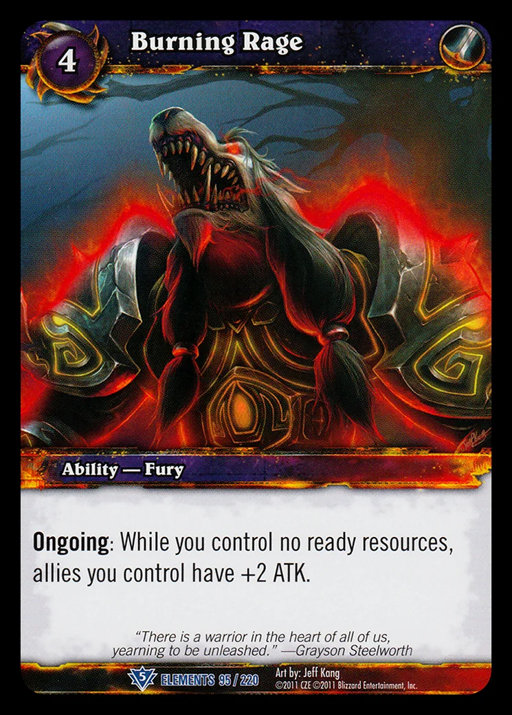 Card scan: Burning Rage