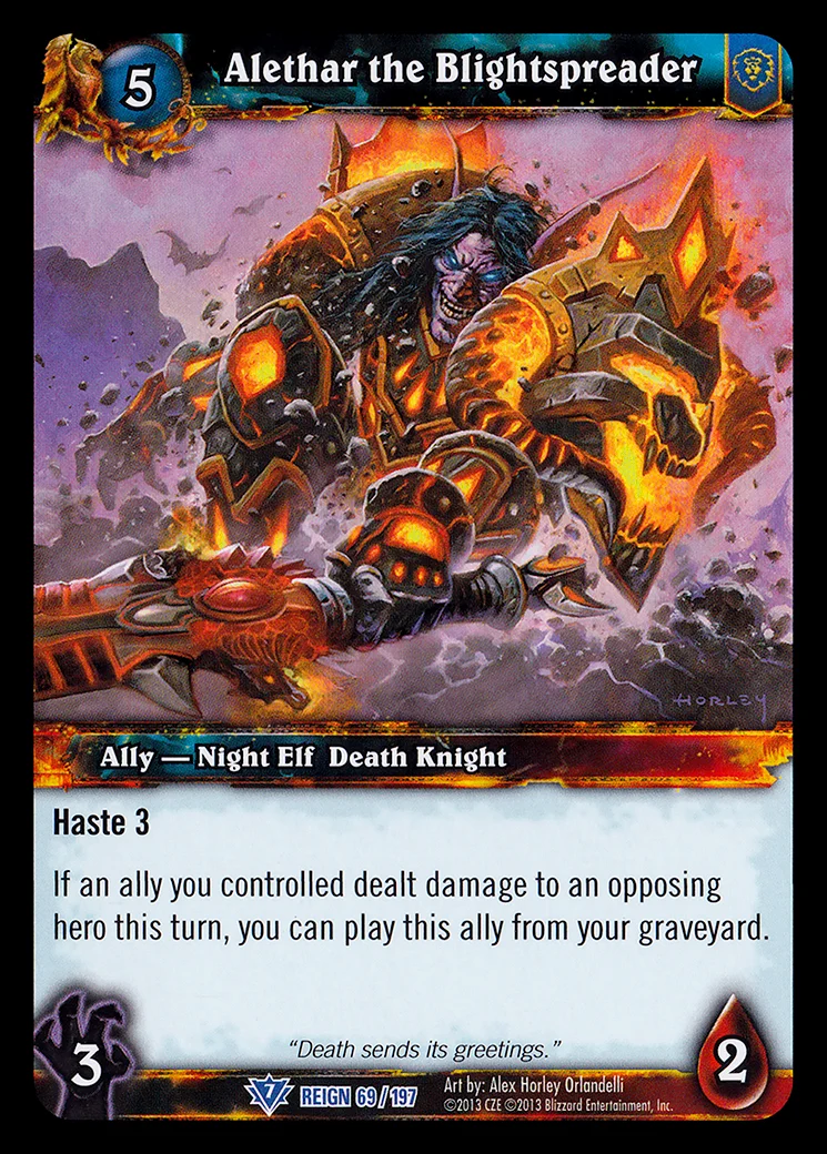 Card scan: Alethar the Blightspreader